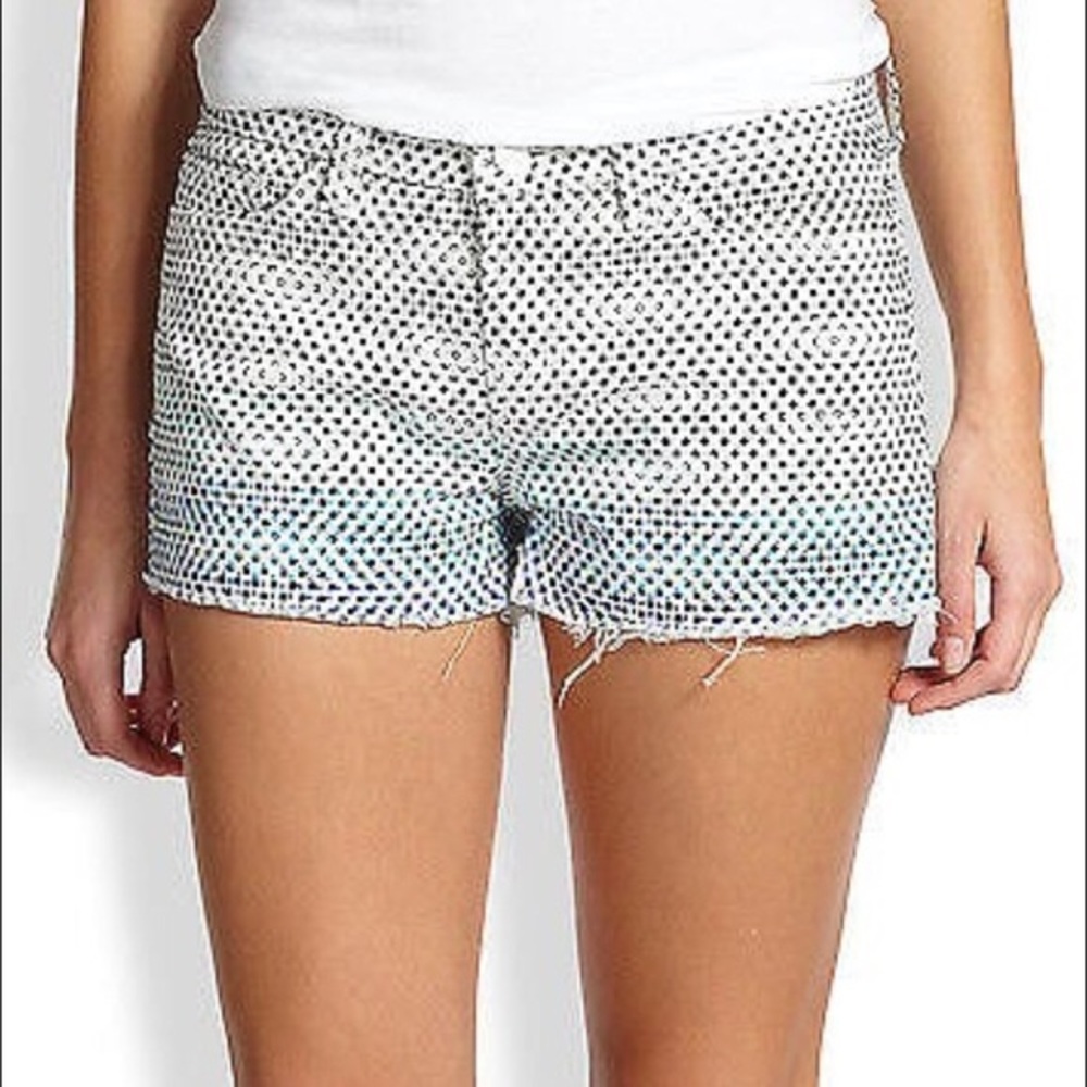 Jbrand ombré dot cut off shorts